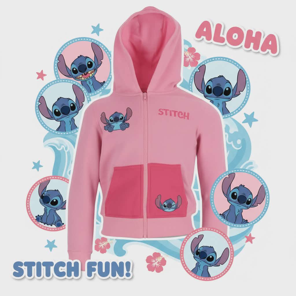 Pull enfant Disney Lilo et Stitch, le chien étoile, 2 ans / 92 cm au 6 ans /116 cm