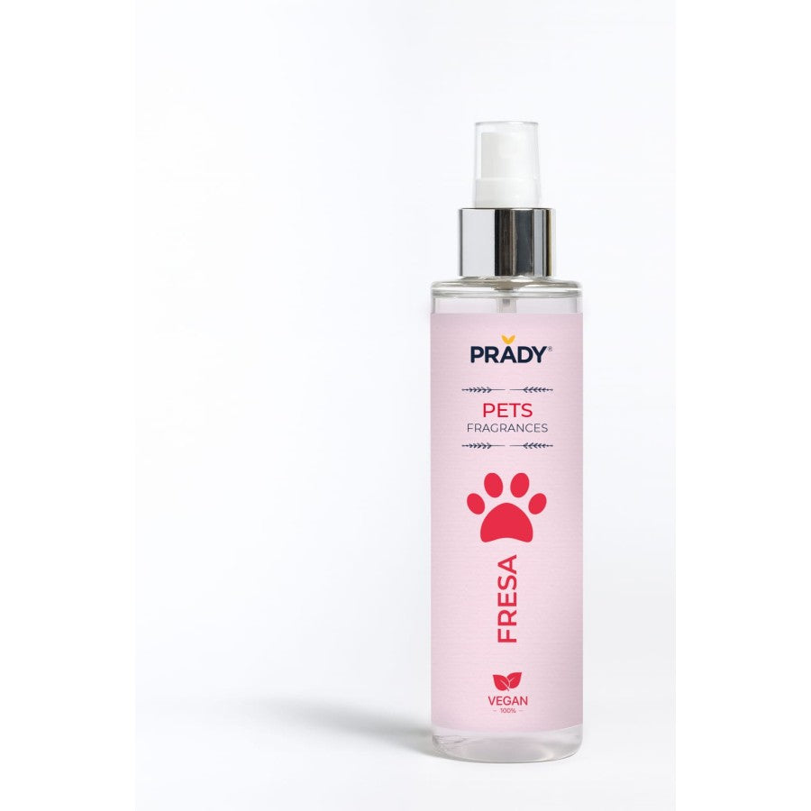 PARFUM VEGAN À LA FRAISE POUR ANIMAUX DE COMPAGNIE 150ML. PRADY