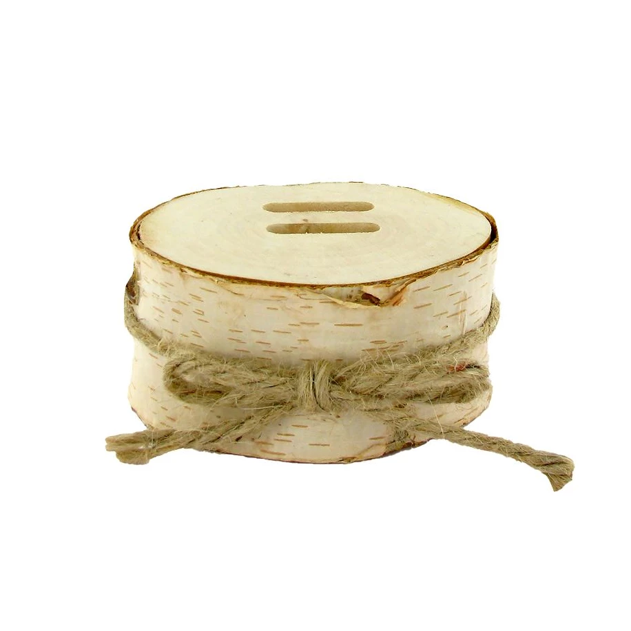 Rondin de bois Bouleau porte-alliances - pièce