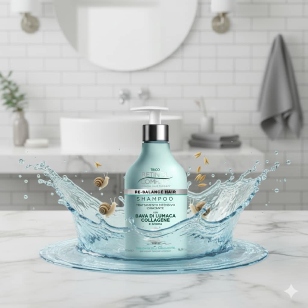 SHAMPOOING HYDRATANT À L'ESCARGOT SLIM 500ML. RETINOL COMPLEX