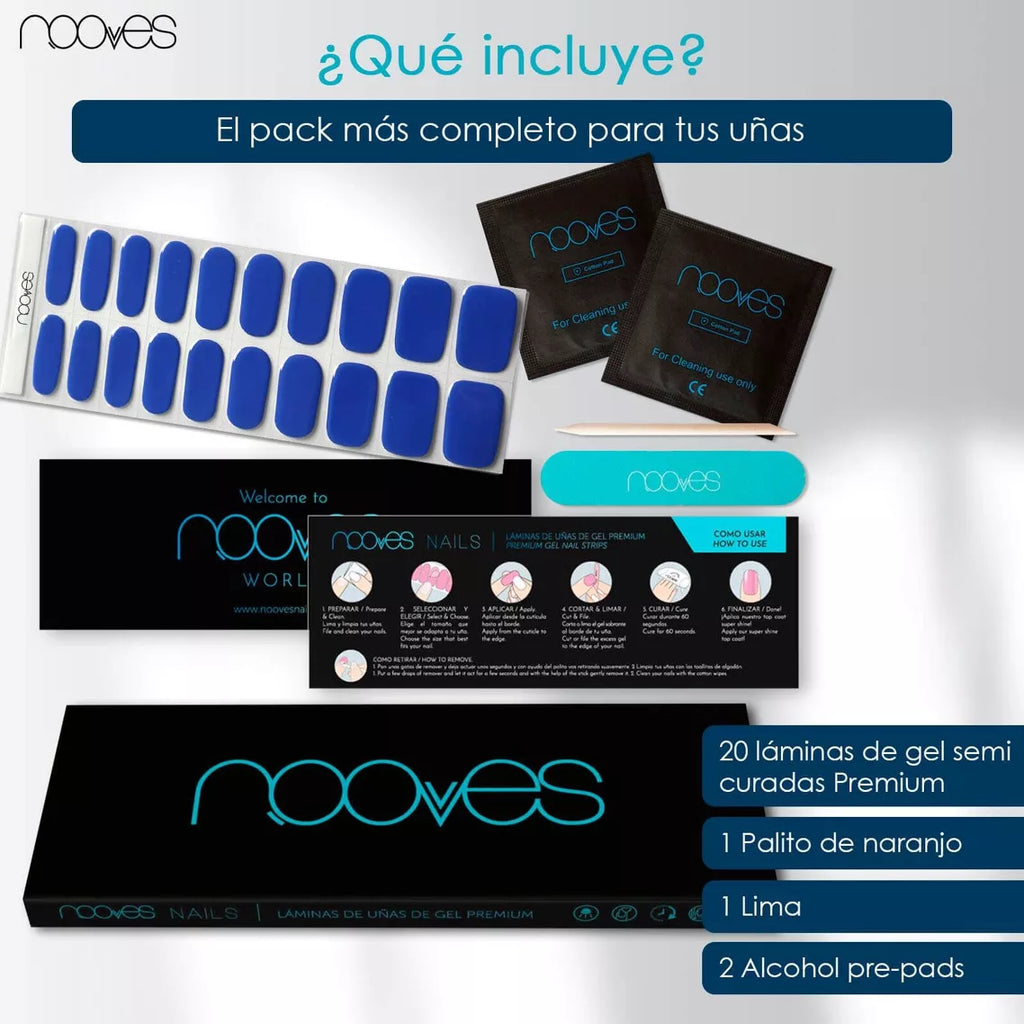 Feuilles de Gel - Bleu Royal - Nooves Nails