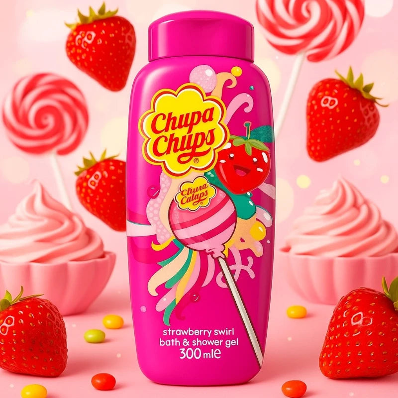 Gel de Douche & Bain FRAISE 300ml – Chupa Chups
