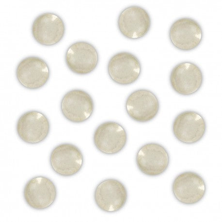 10 x Perle de bain ronde transparent à paillette dorées, Senteur Vanille