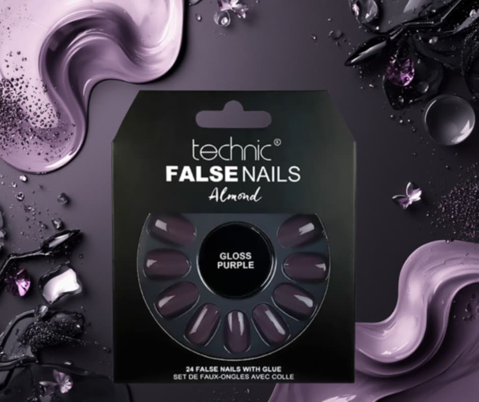 technic - Faux ongles Almond Gloss Purple