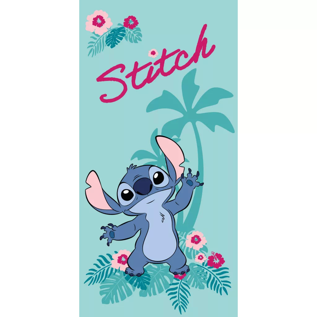 Serviette de bain hawaïenne Disney Lilo et Stitch, le chien étoile, 70 x 140 cm (séchage rapide)