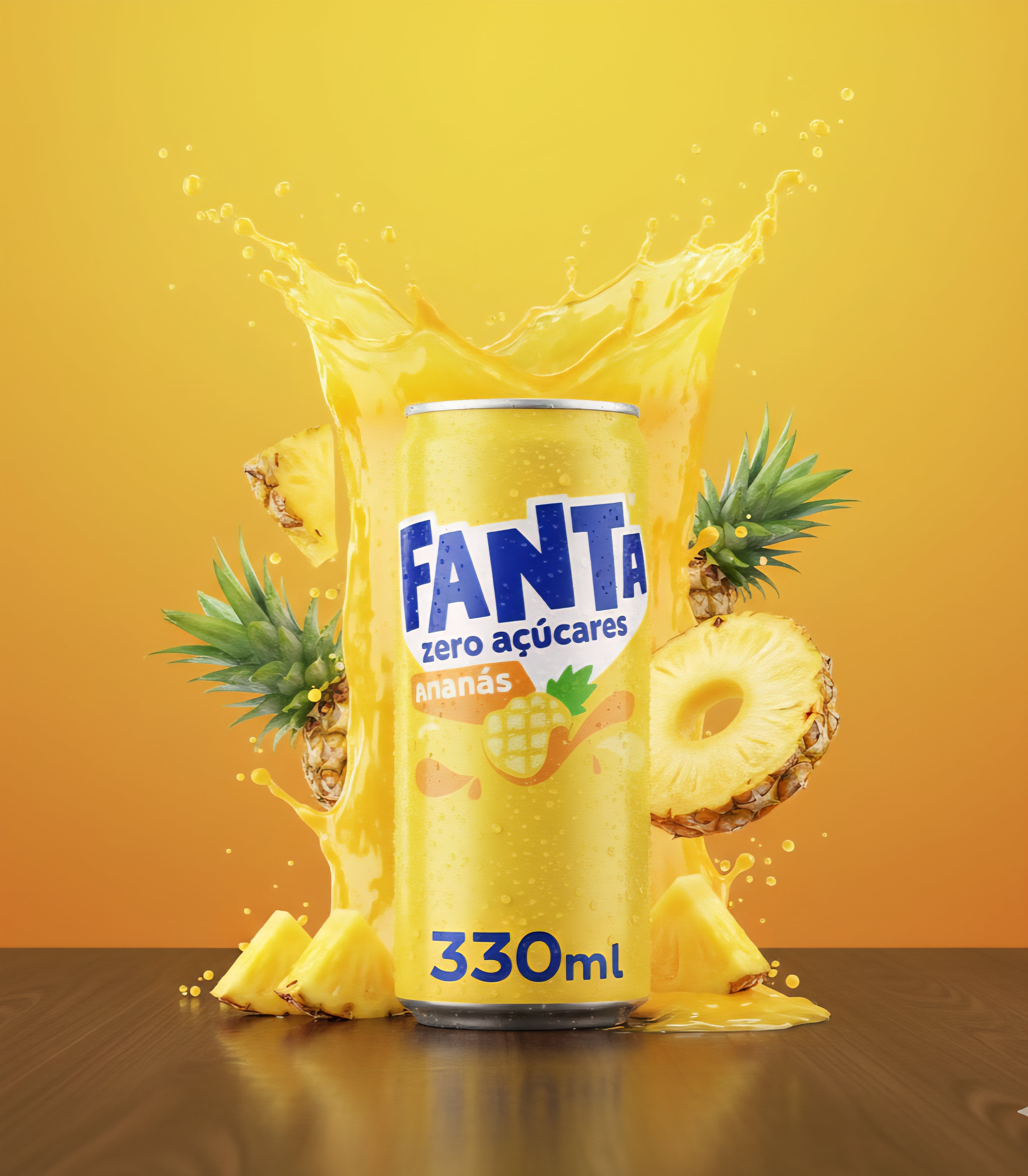 Fanta Ananas sans sucre 330 ml