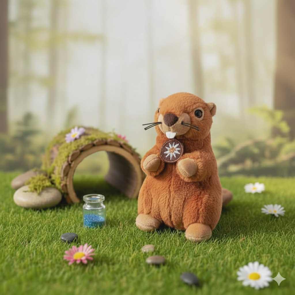 Peluche Marmotte 20 Cm