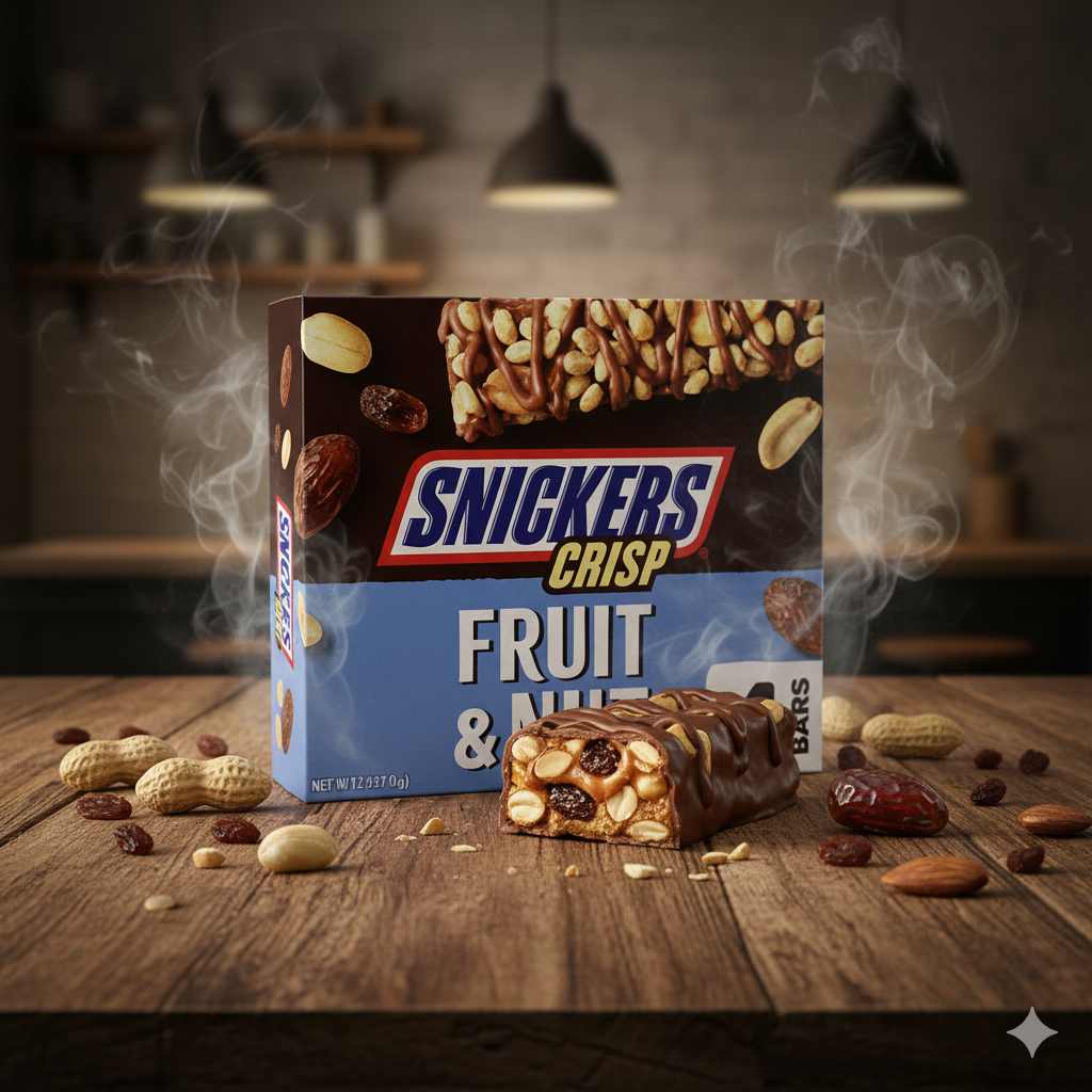 Snickers Crisp Triple Treat Fruit & Nut 128 Gr