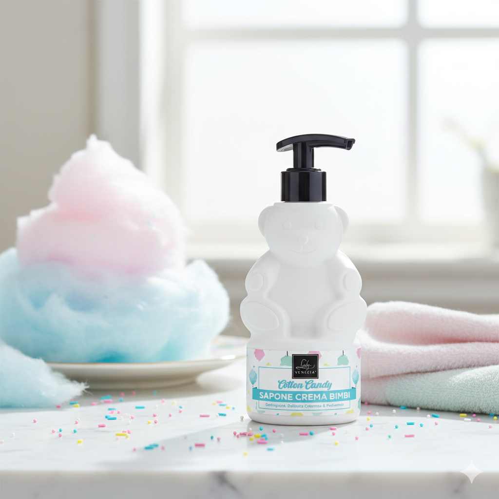 SAVON CRÈME POUR ENFANTS COTTON CANDY 300ML. LADY VENEZIA