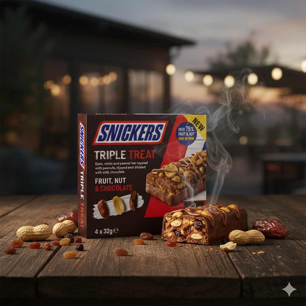 Snickers Triple Treat Fruit & Nut 128 Gr