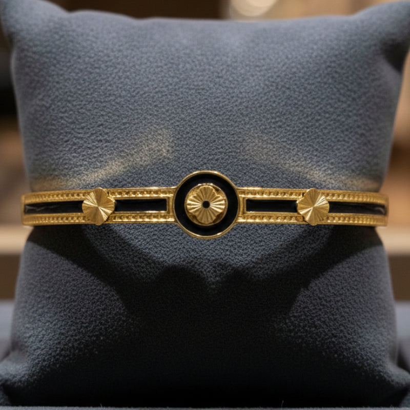 Bracelet Jonc Doré 💎Acier Inoxydable de Haute Qualité