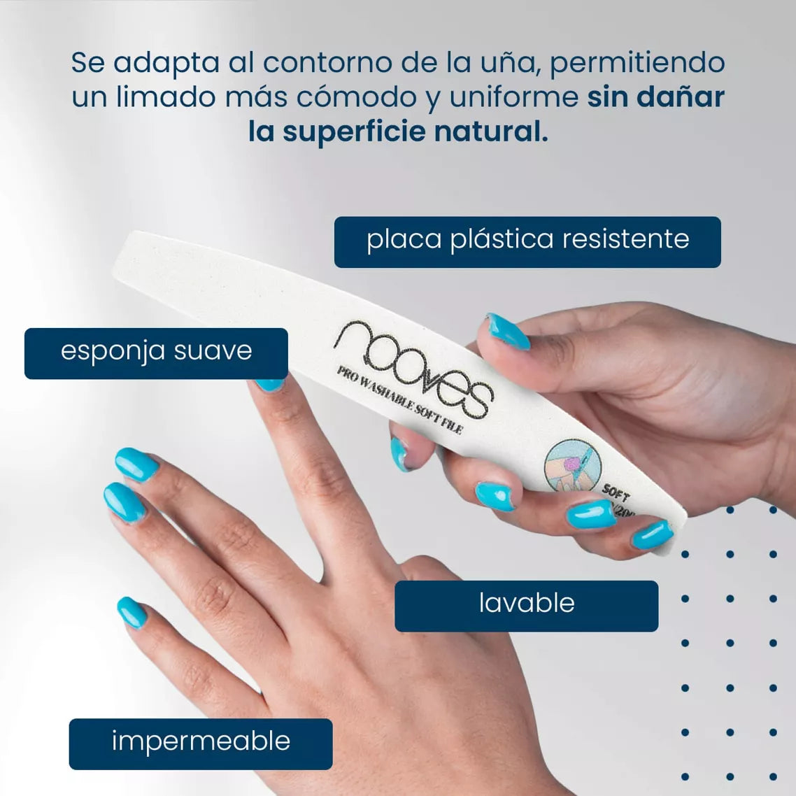 Lime à ongles professionnelle NOOVES 180/200 - NOOVES