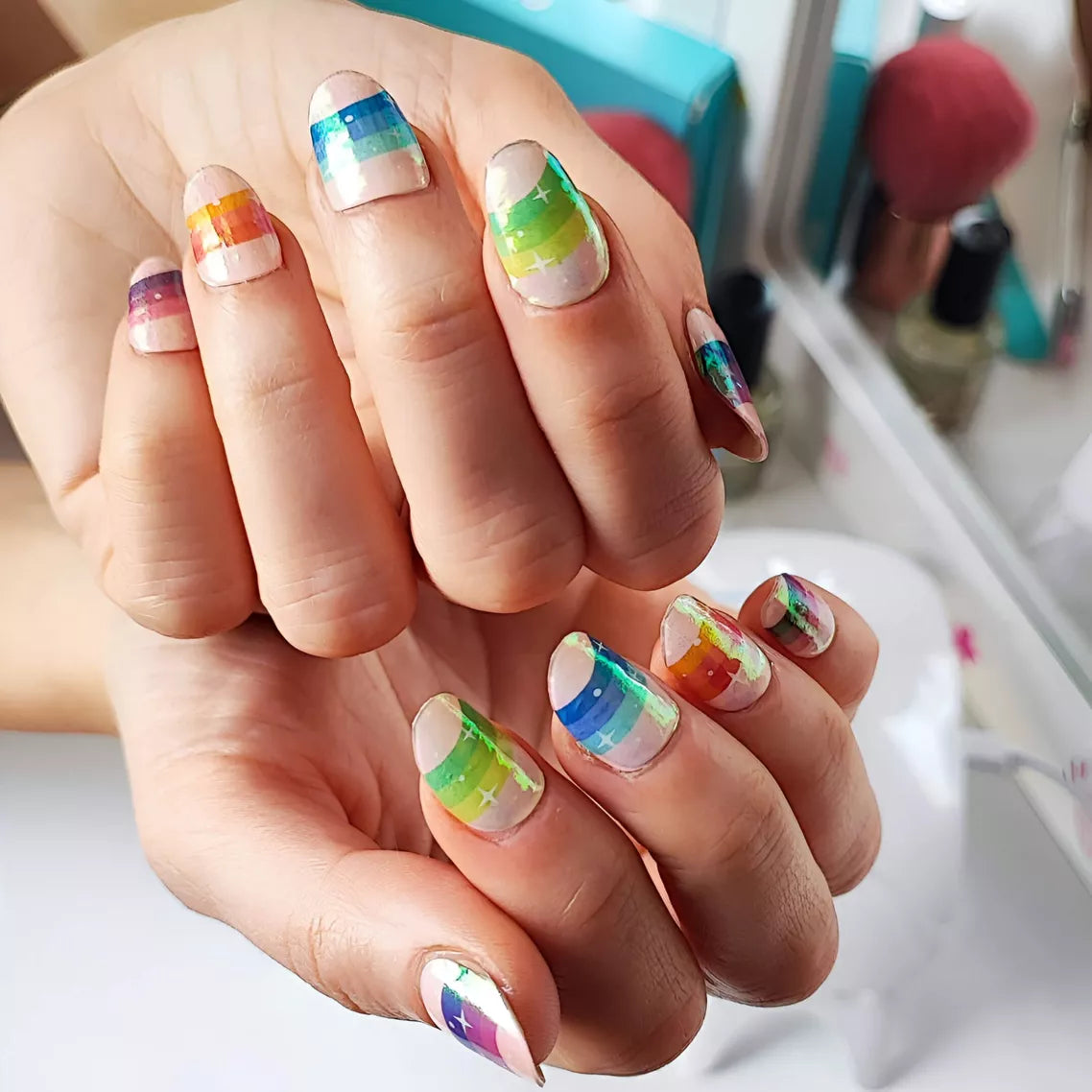 Feuilles de Gel - Rainbow Star - Nooves Nails