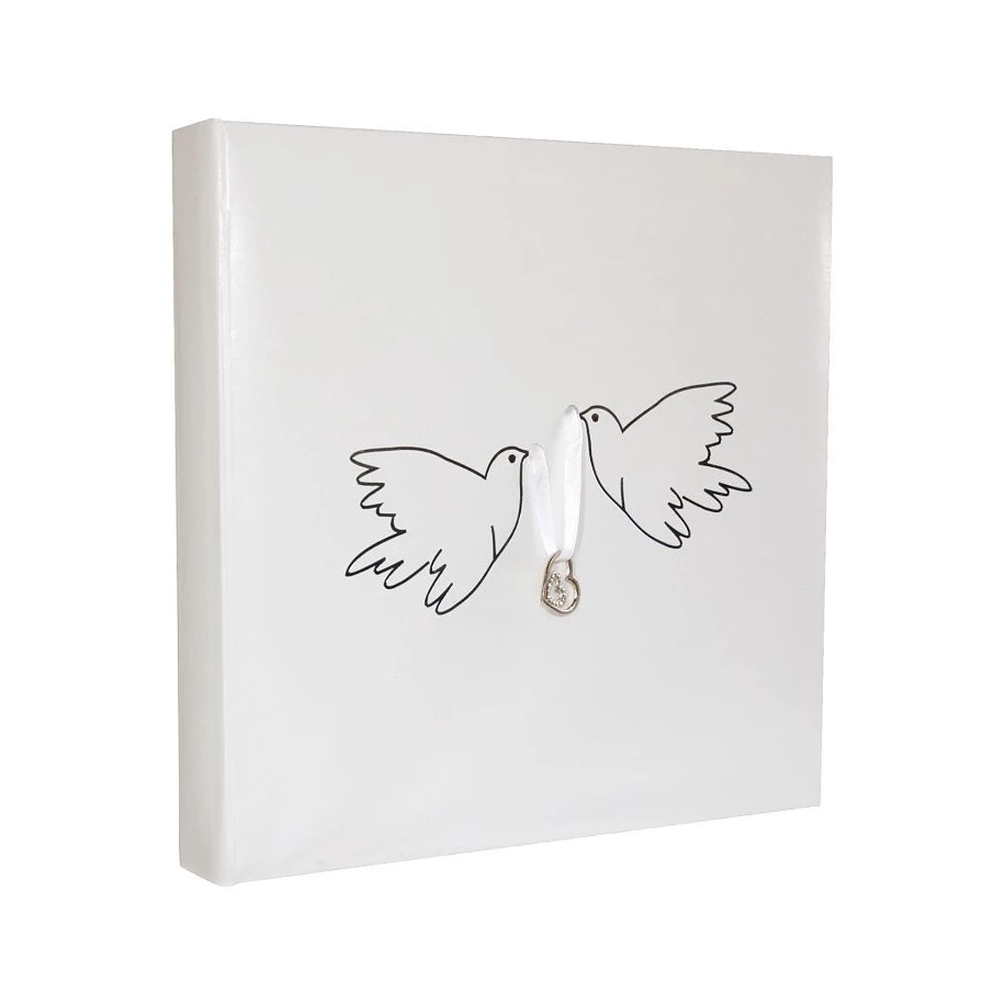 Livre d'or Colombes et pendentif Coeur- pièce