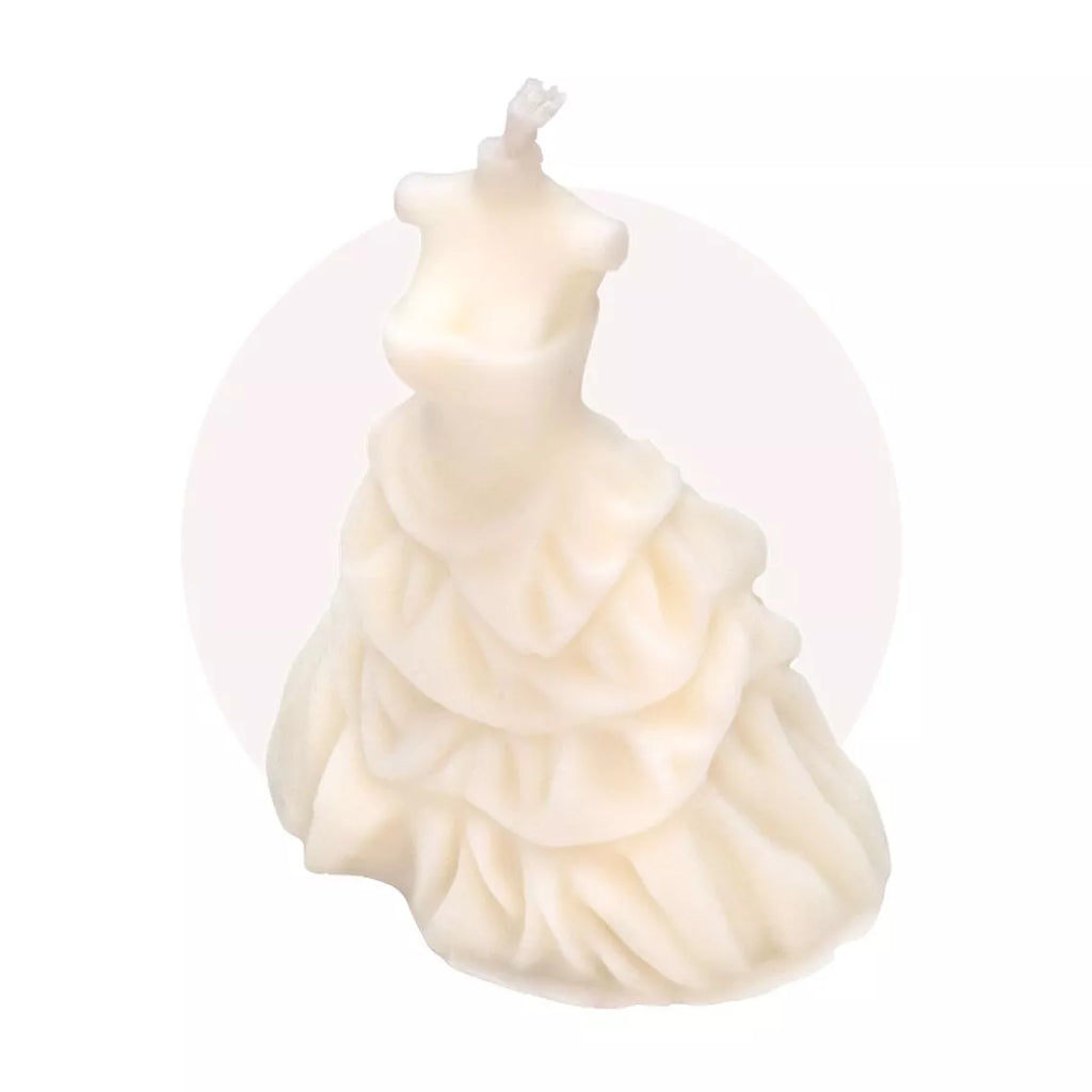 Bougie décorative robe de mariée bustier - non parfumée