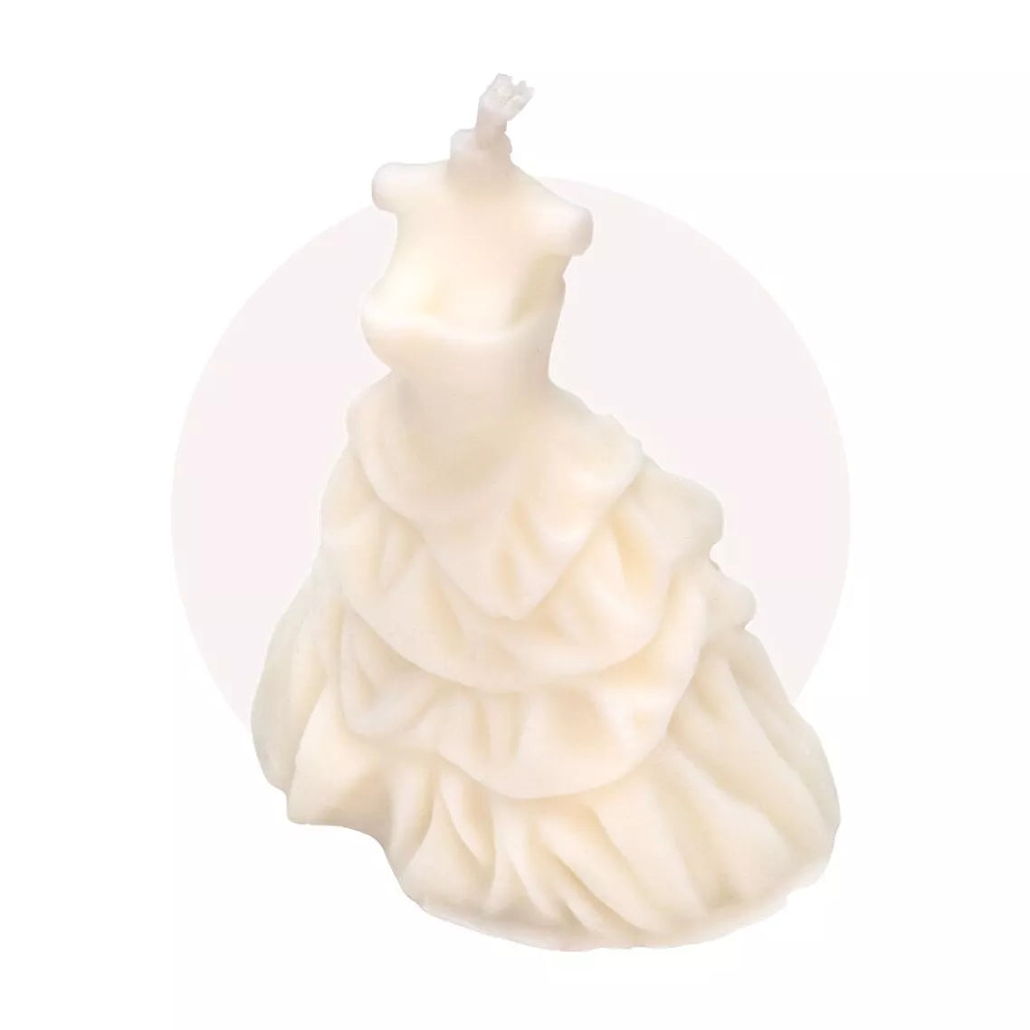 Bougie décorative robe de mariée bustier - non parfumée