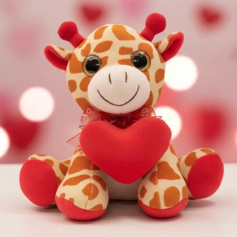 Peluche GIRAFE COEUR ROUGE ❤️ – Spécial Saint-Valentin