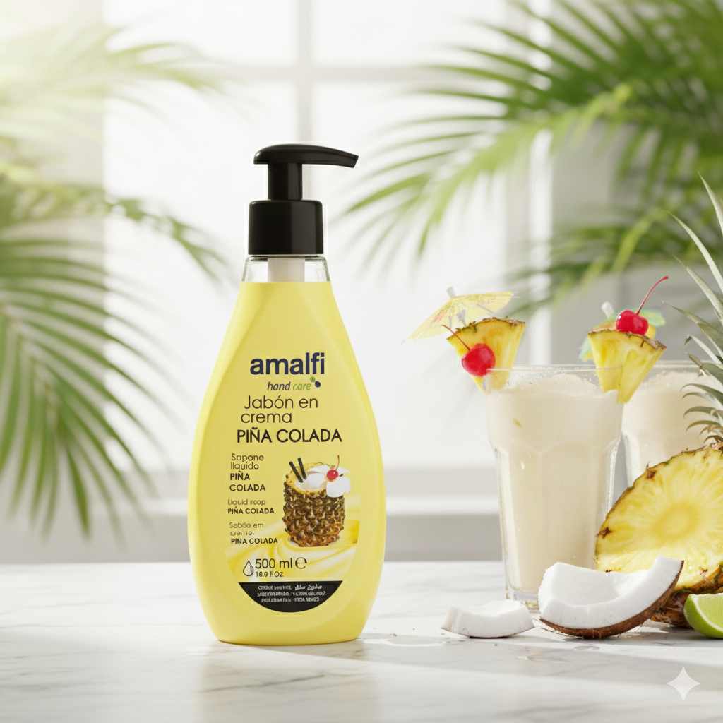 SAVON À LA CRÈME D'ANANAS 500ML. AMALFI