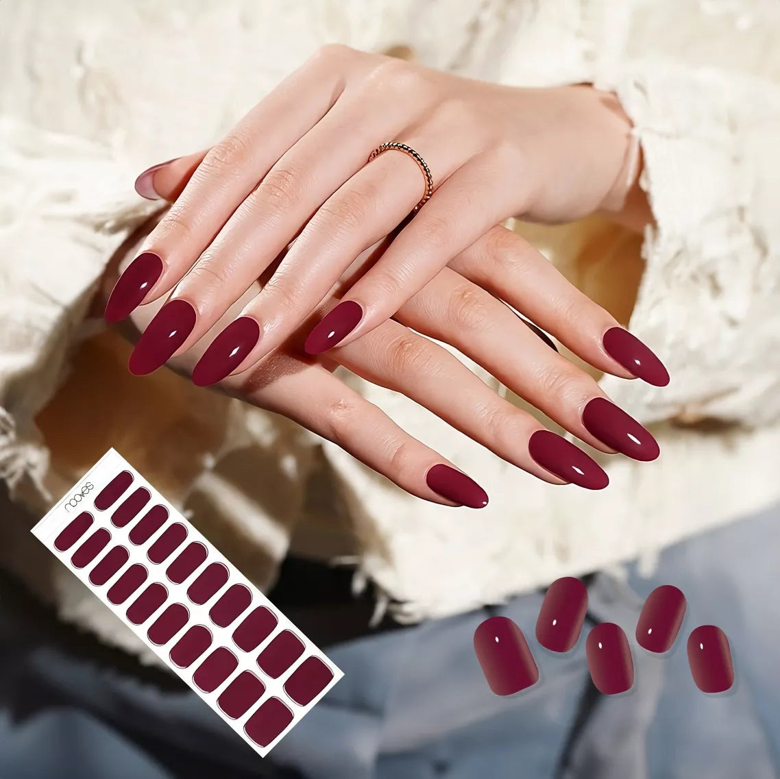 Pack Nuits du Vin – 2 feuilles de stickers pour ongles pour manucure et pédicure