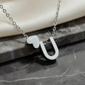 Colliers Avec Pendentif Coeur & U – Argenté