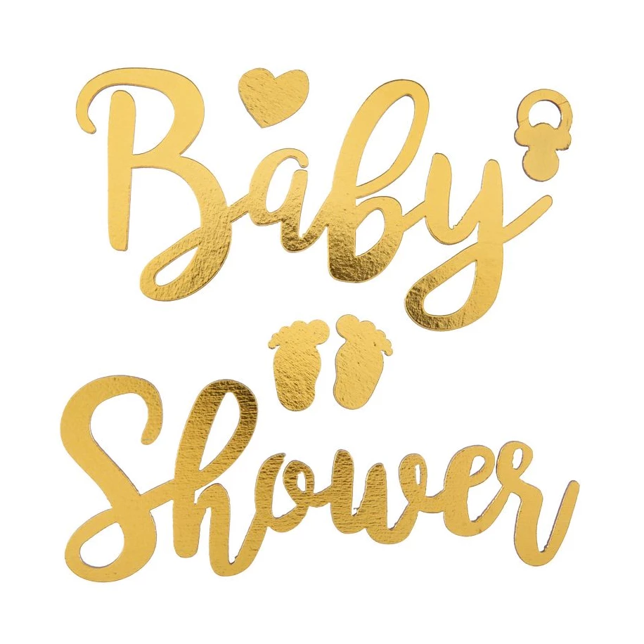 Déco autocollante Baby Shower OR - pièce