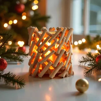 Lampe Diffuseur d'Arôme Brûle Parfum Calorya n°7 – en Bois Flotté – Cires Parfumées et Huiles Essentielles – Décoration Nature