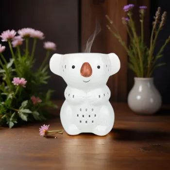 Brûle-Parfum Céramy Koko - Atmosphère Parfumée - Objet Artisanat Amusant -Aromathérapie facile - Intérieur moderne parfumé - Déco Ourson - Figurine Koala