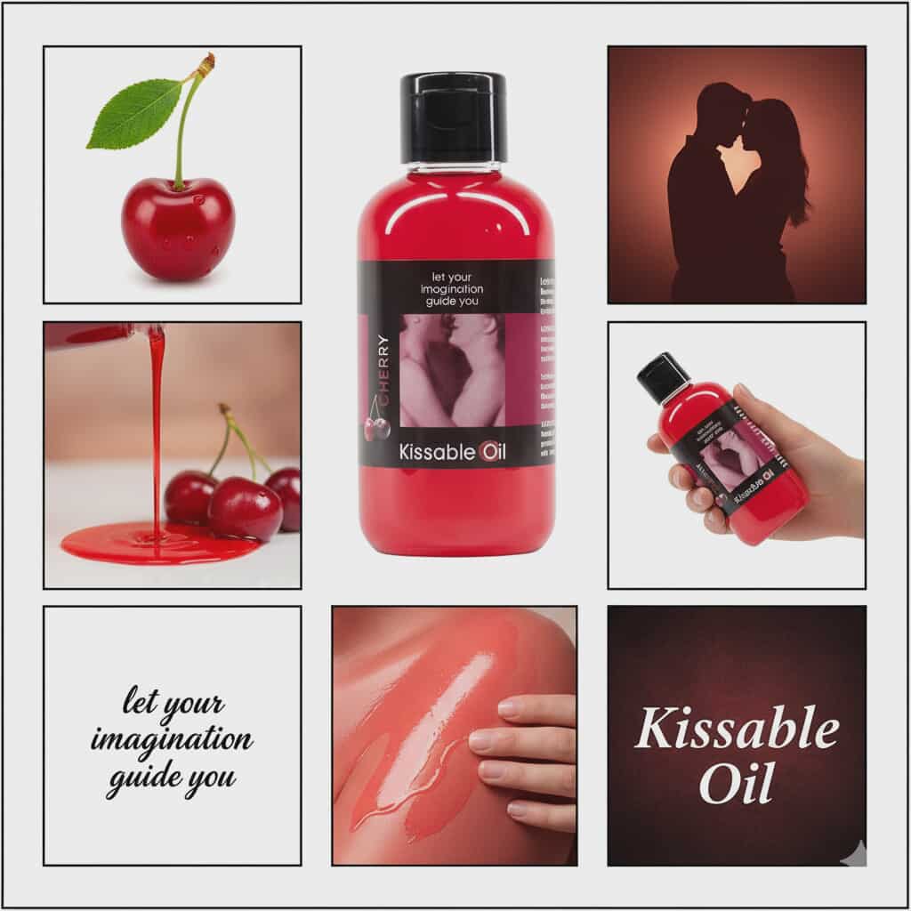 Huile de massage comestible 150ml LOVE PLAY, Cerise