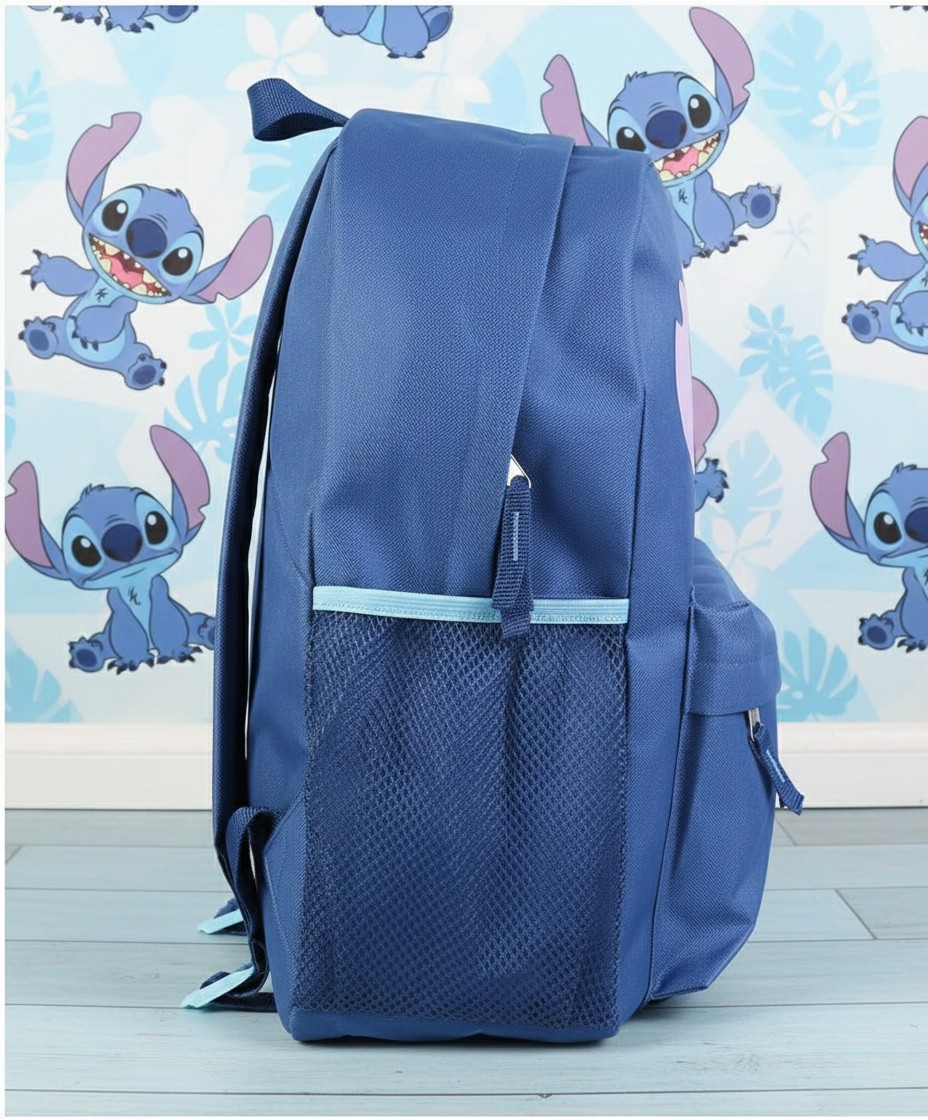 Sac d'école Disney Lilo et Stitch, le chien étoile bleu, 41 cm