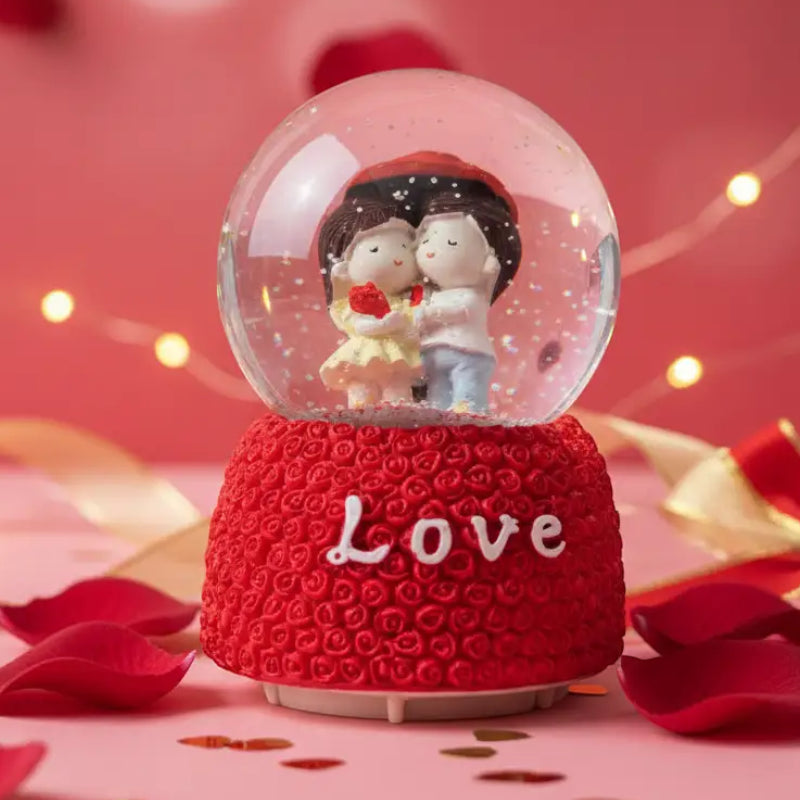 Boule de Neige Lumineuse “Romance Éternelle” – Collection Saint-Valentin 2026