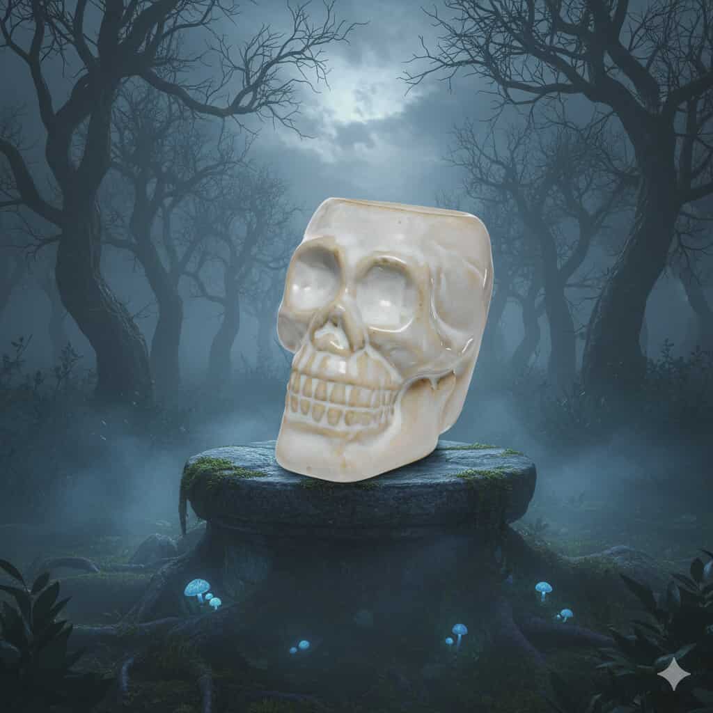 Brûleur à Huile en Céramique - Crâne