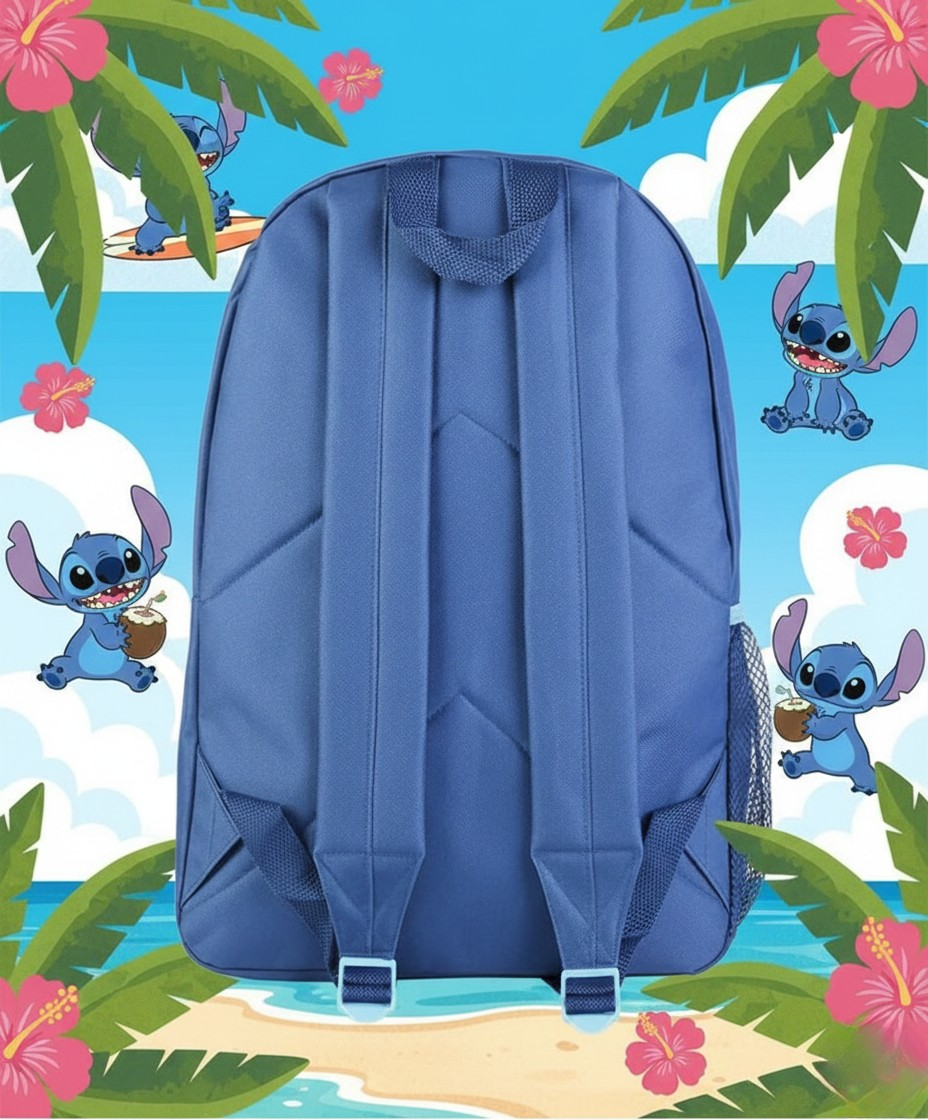 Sac d'école Disney Lilo et Stitch, le chien étoile bleu, 41 cm