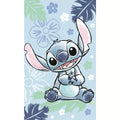 Serviette main Disney Lilo et Stitch, le chien star Ohana Blue, 30 x 50 cm