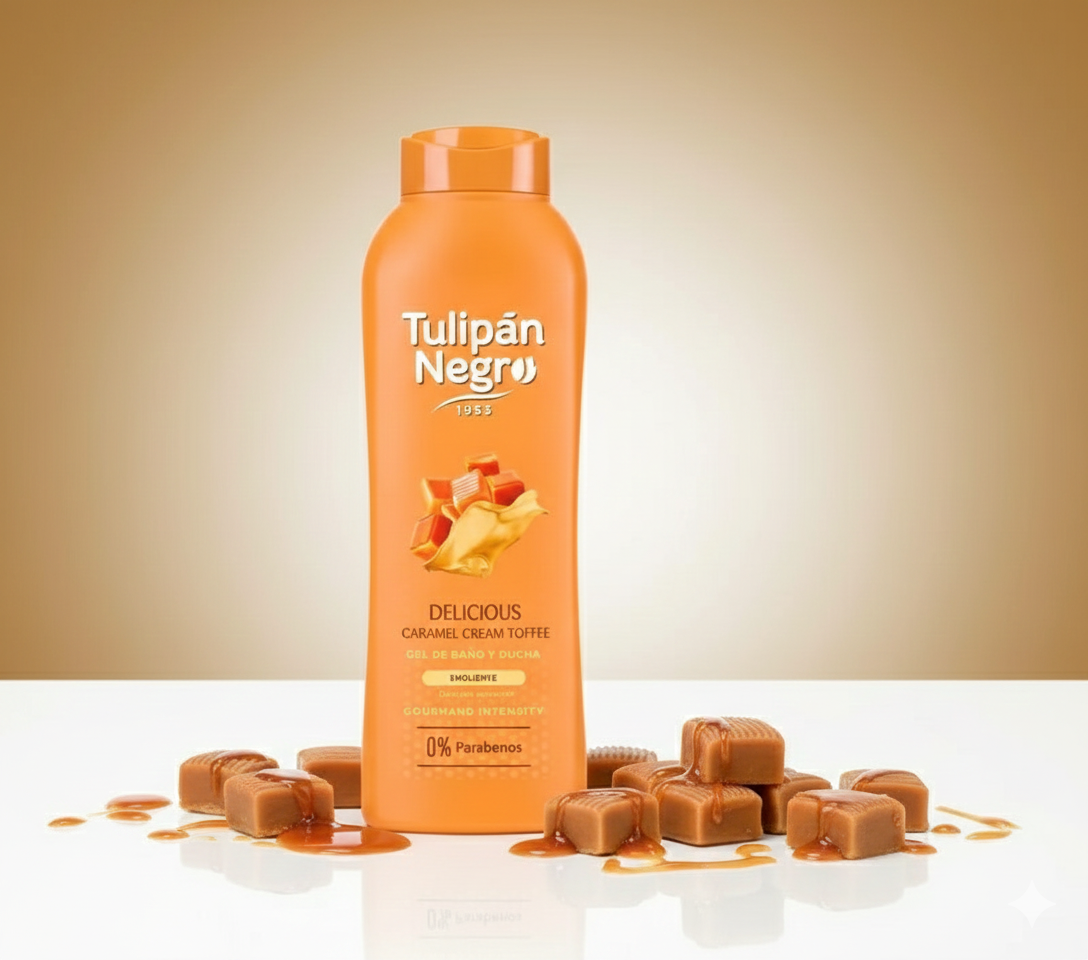 Gel douche caramel cream toffee 650ml - Tulipan Negro