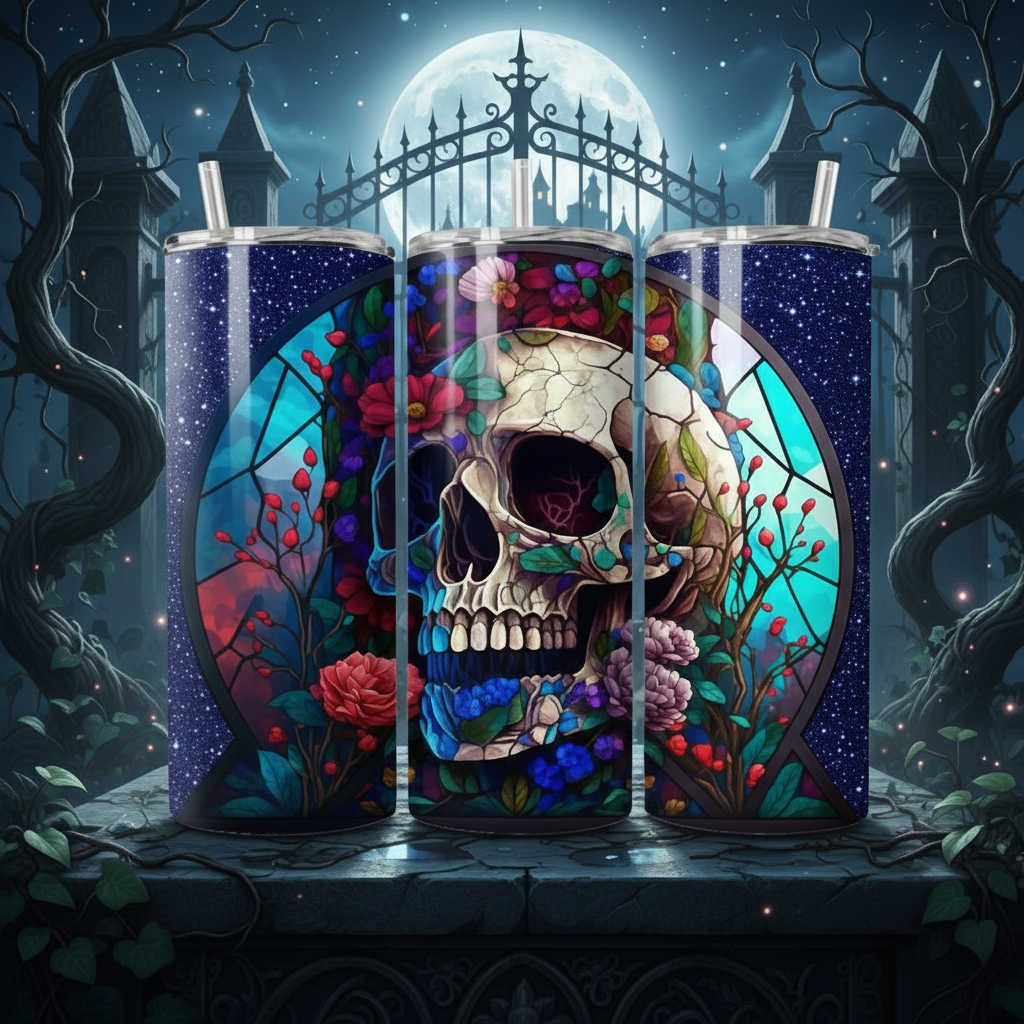 Crâne vitrail - Thermos 590ml