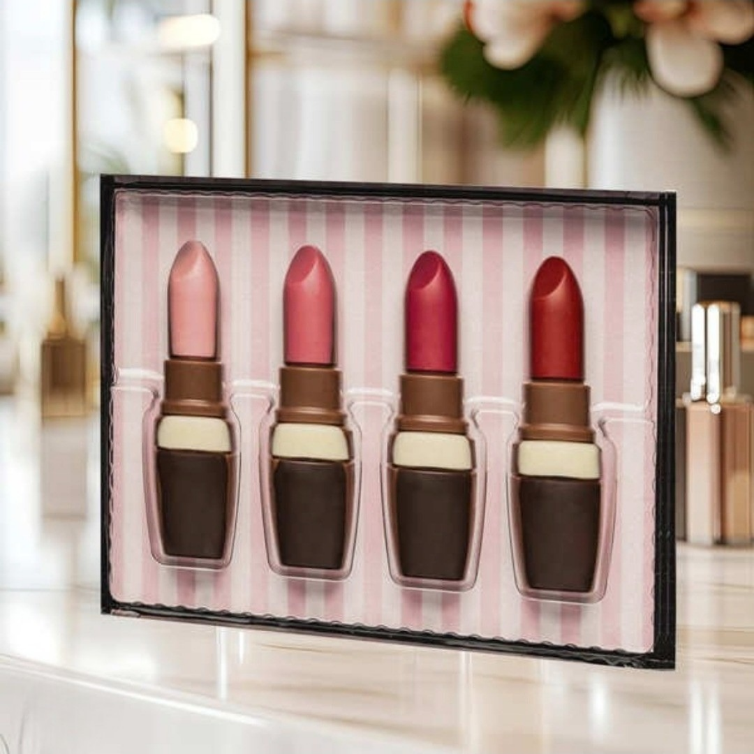 COFFRET INSOLITE ROUGE À LÈVRES EN CHOCOLAT
