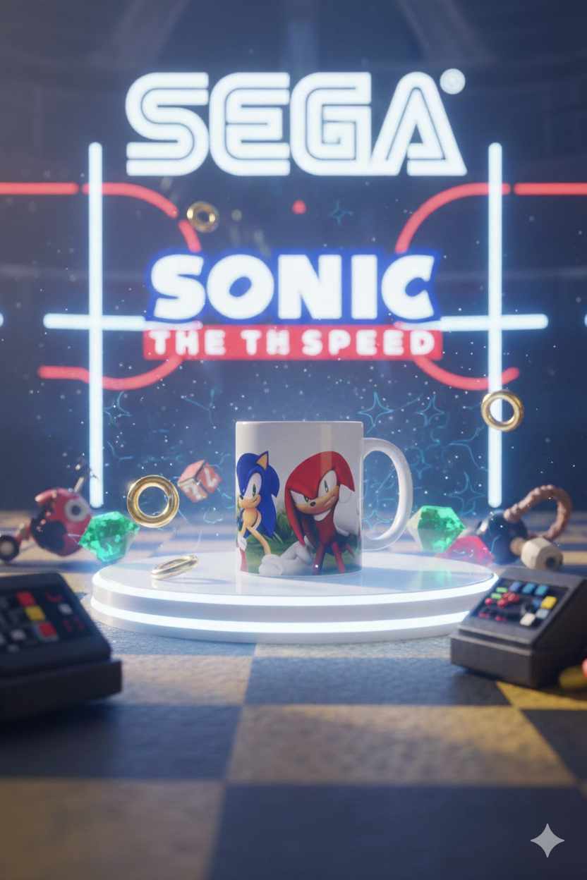 Mug en porcelaine Sonic le Hérisson Power Trio 325 ml