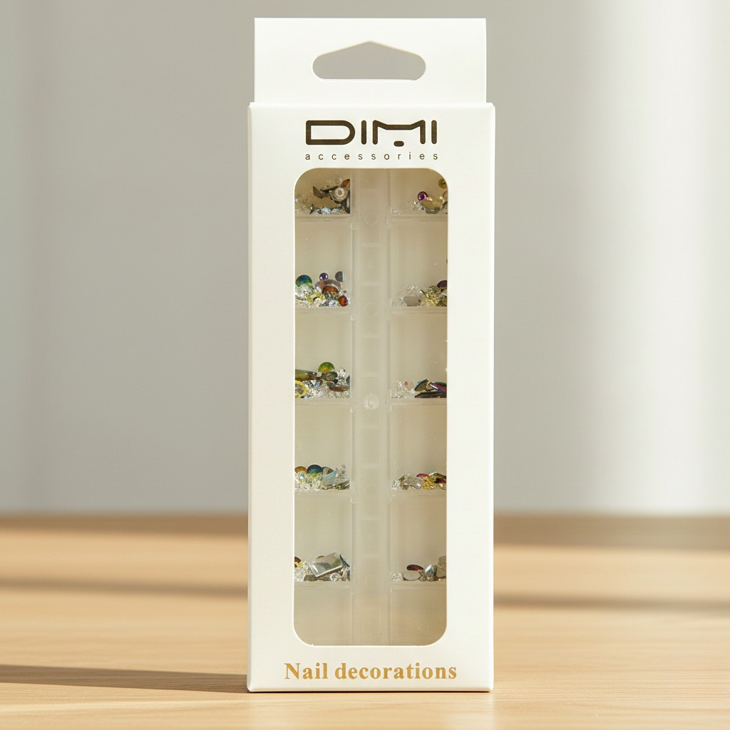 Dimi - Décoration ongles strass 12 compartiments