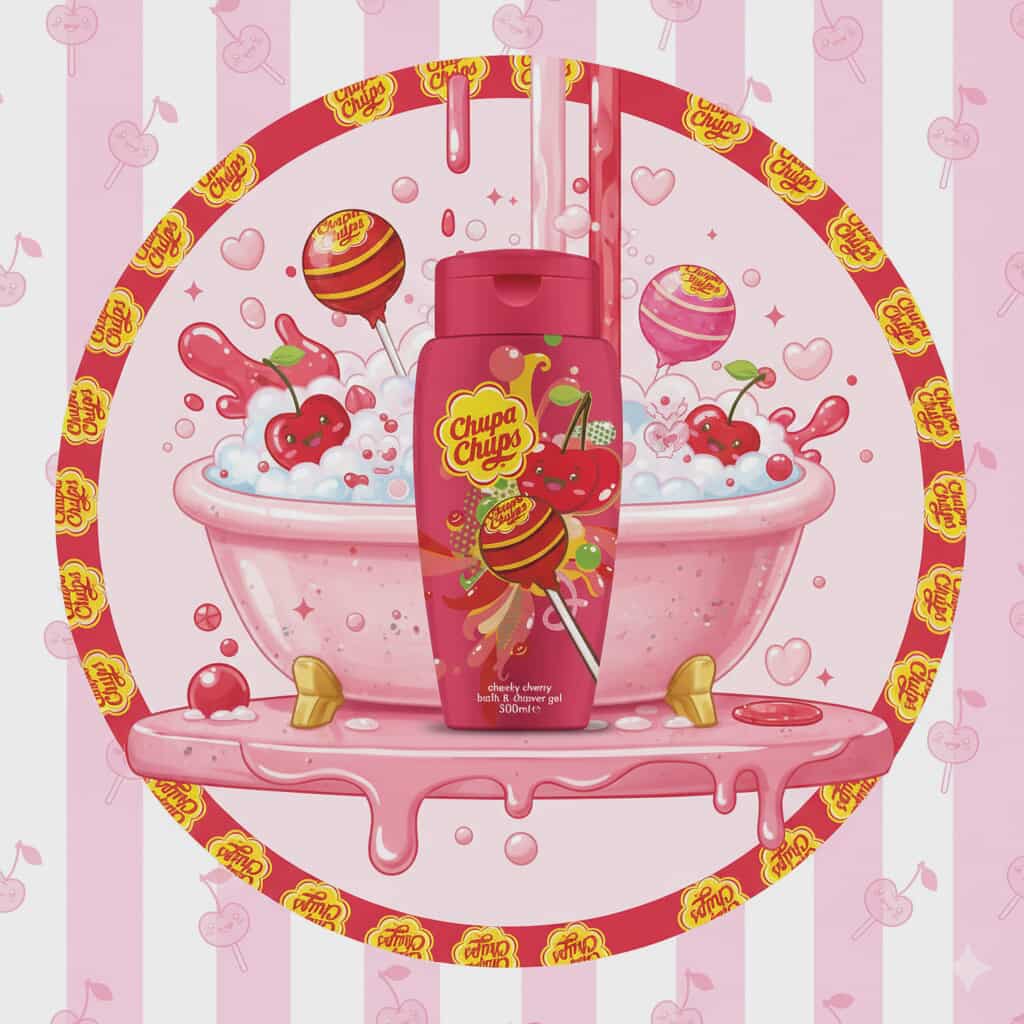 Gel douche 300ml CHUPA CHUPS, senteur Cerise-