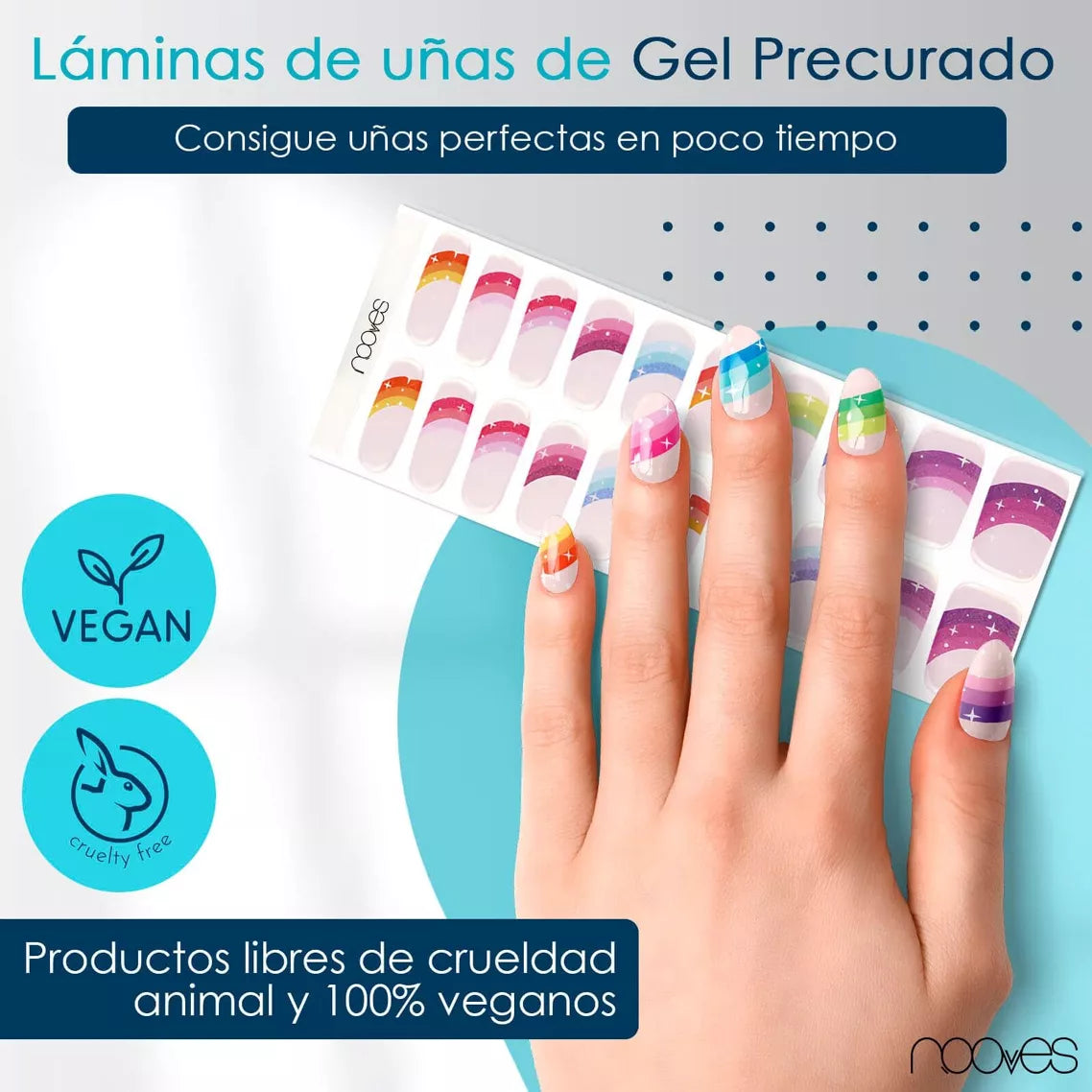 Feuilles de Gel - Rainbow Star - Nooves Nails