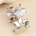 Bague Fleur Ajustable En Acier Inoxydable Élégance Florale