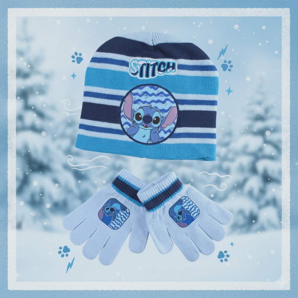 Ensemble chapeau et gants pour enfants Disney Lilo et Stitch,