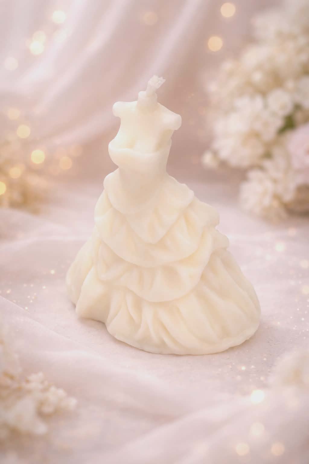 Bougie décorative robe de mariée bustier - non parfumée