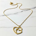 Collier Pendentif “Amour Uni” Doré💎Acier Inoxydable de Haute Qualité