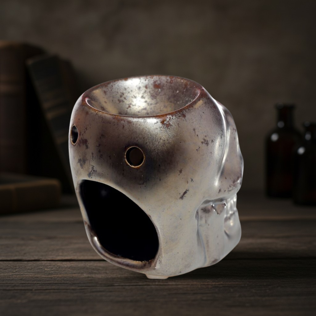 Brûleur à Huile en Céramique - Crâne