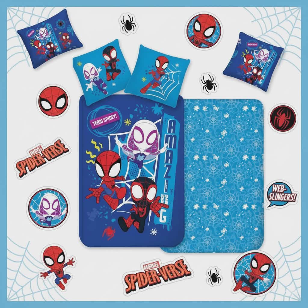 Housse de couette Spiderman Team Spidey 140×200cm, 70×90 cm