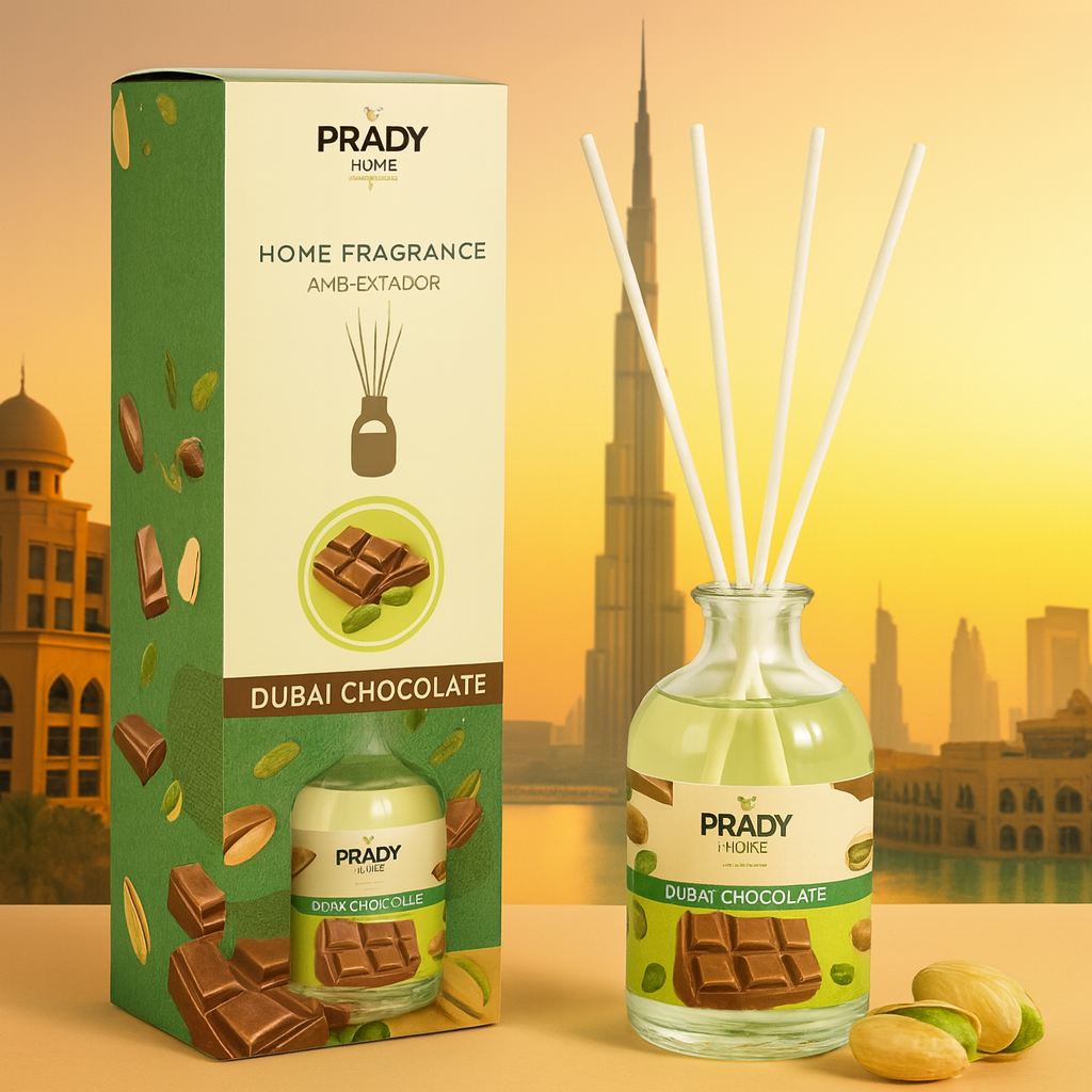 Diffuseur mikado dubai chocolate 100ml - Prady