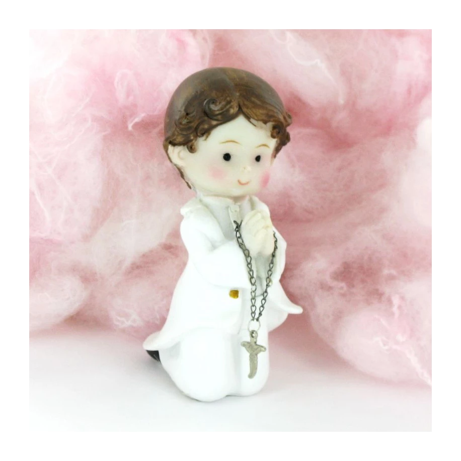 Sujet communiant à genoux et chaînette - pièce