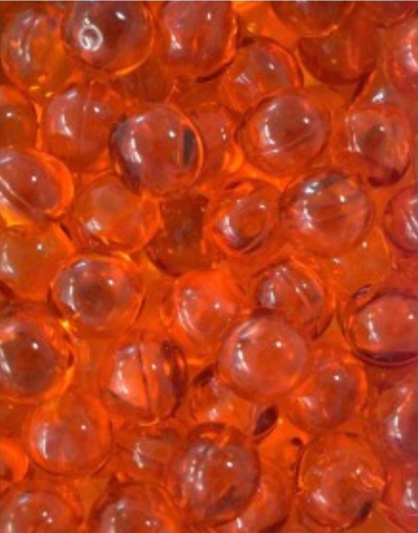 10 xPerle de bain ronde transparent orange, Senteur Fruitée