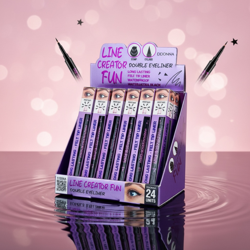 Eye Liner feutre + tampon Waterproof & longue tenue - D'Donna
